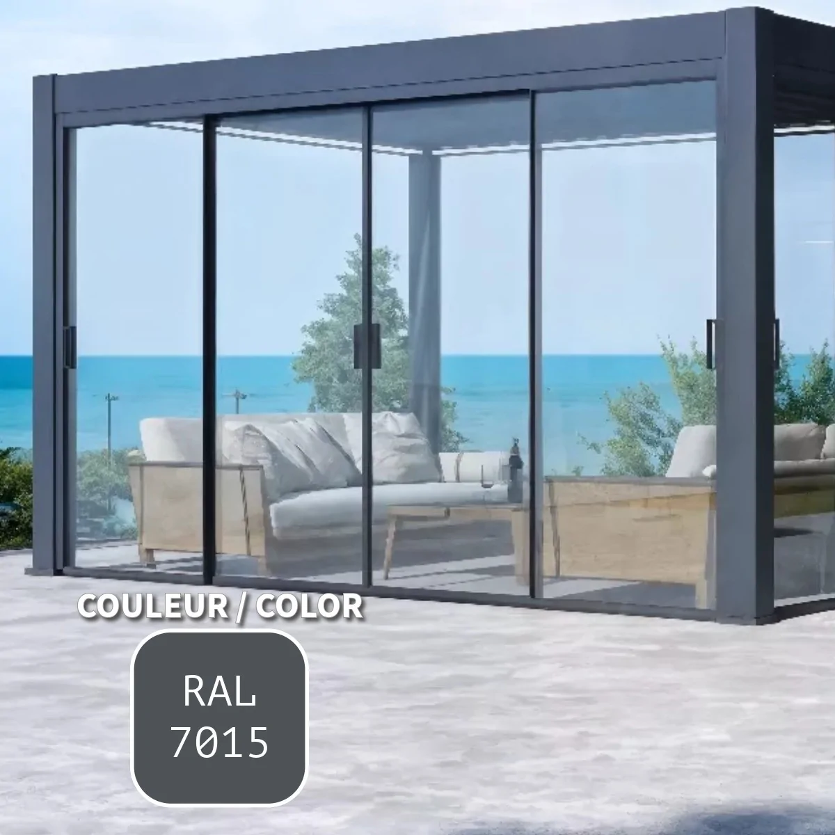 Paroi coulissante en verre - 3M (10 pi)