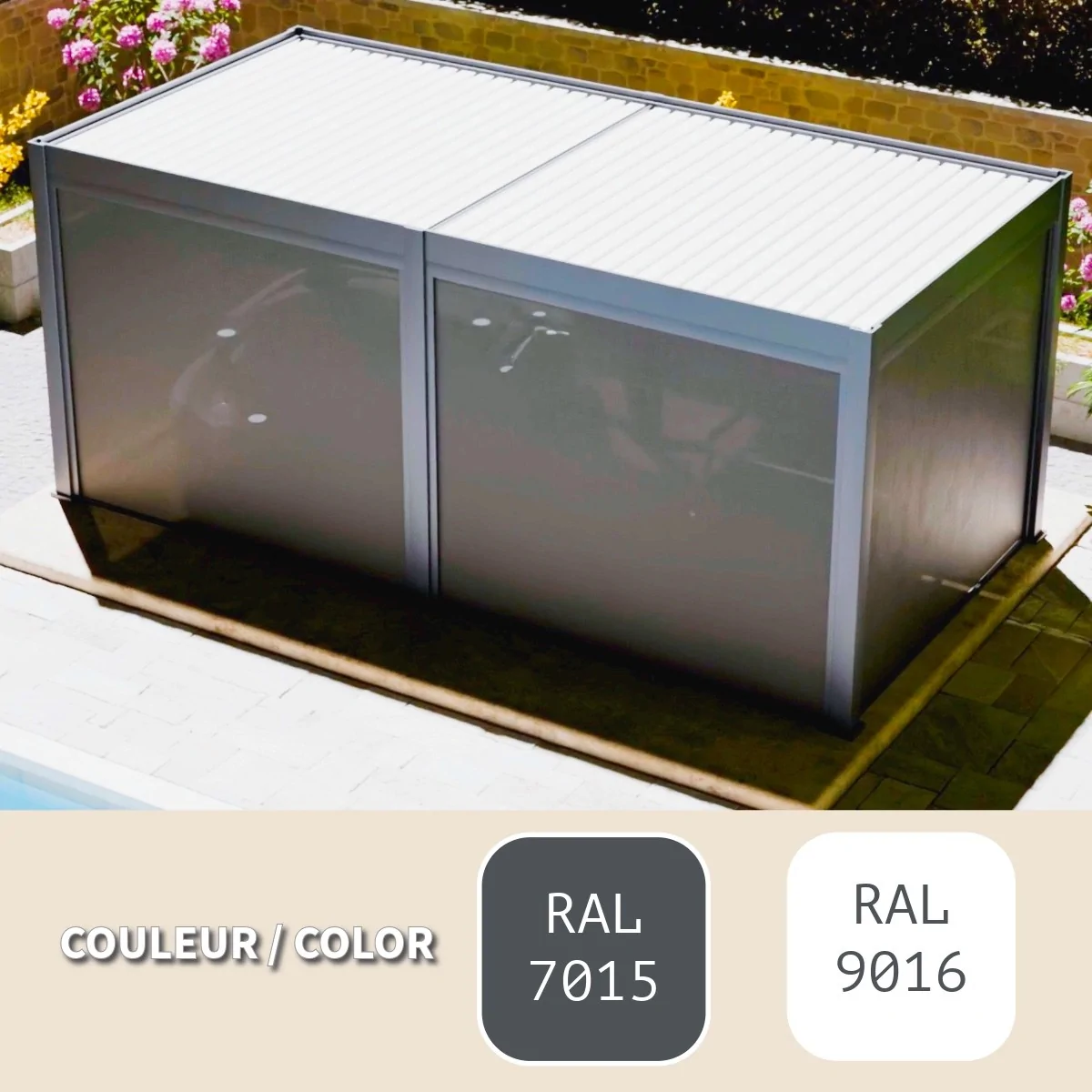 Formule Signature 10x20 bicolore – Ensemble 6 stores + 2 chauffages