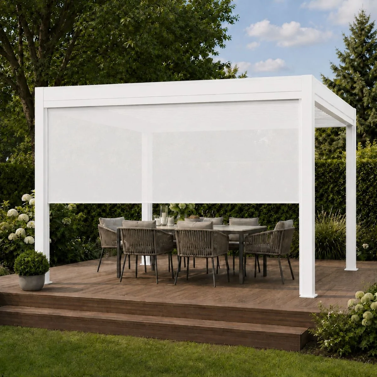 White Blind 4m (13.12 ft) manual